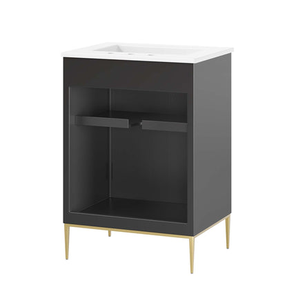 Awaken 24" Bathroom Vanity by Modway - White Black