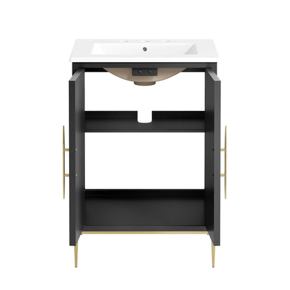 Awaken 24" Bathroom Vanity by Modway - White Black