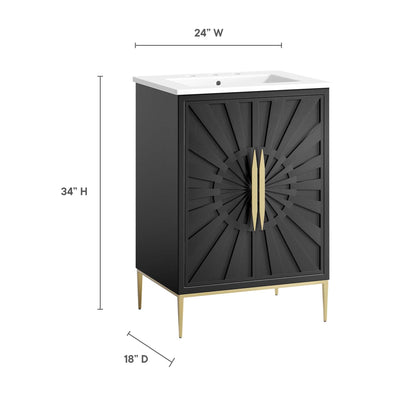 Awaken 24" Bathroom Vanity by Modway - White Black