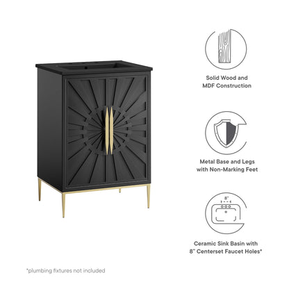 Awaken 24" Bathroom Vanity by Modway - Black Black