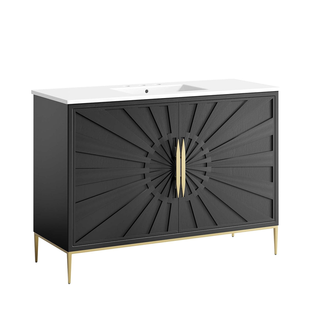 Awaken 48" Bathroom Vanity by Modway - White Black
