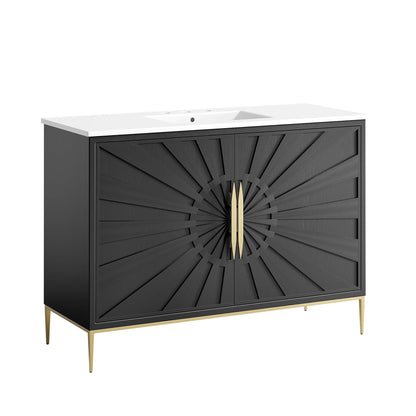 Awaken 48" Bathroom Vanity by Modway - White Black