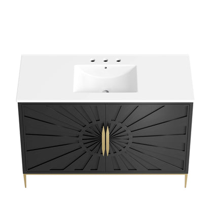 Awaken 48" Bathroom Vanity by Modway - White Black