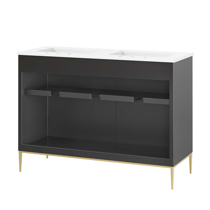 Awaken 48" Bathroom Vanity by Modway - White Black