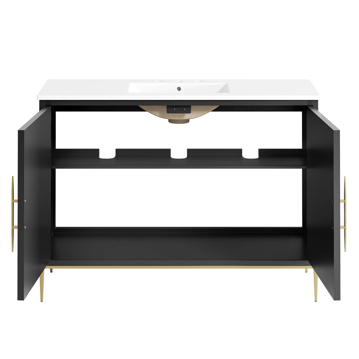 Awaken 48" Bathroom Vanity by Modway - White Black
