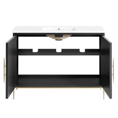 Awaken 48" Bathroom Vanity by Modway - White Black