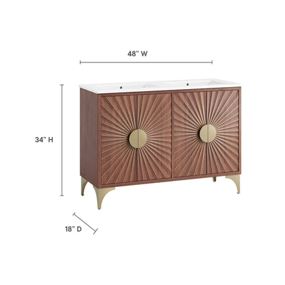 Daylight 48" Double Sink Bathroom Vanity by Modway - EEI-6306