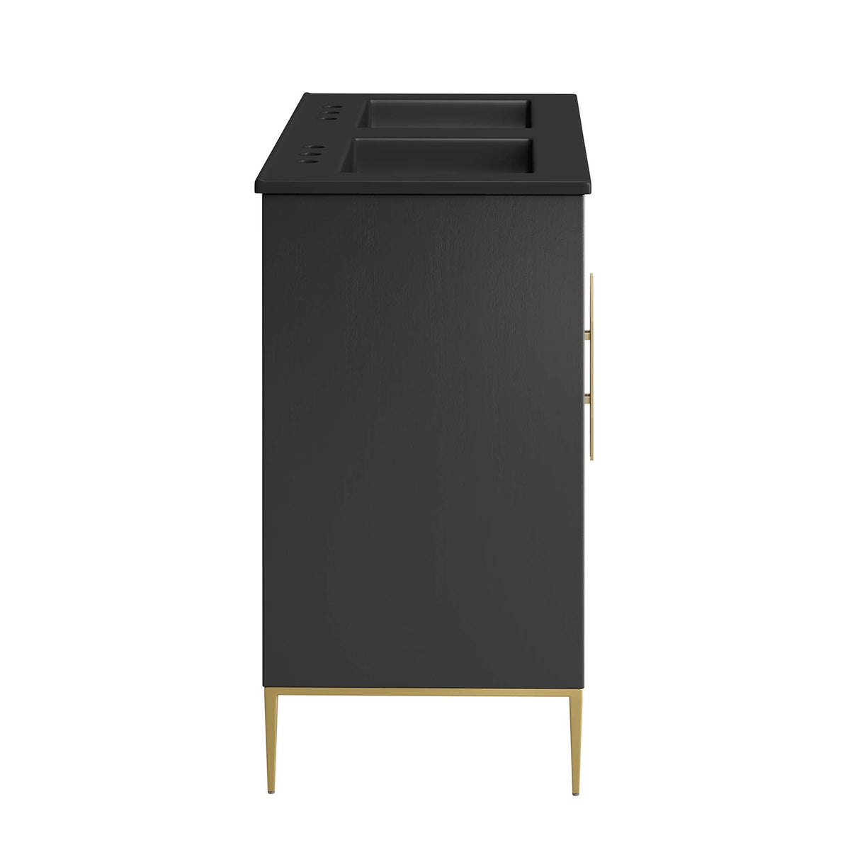 Awaken 48" Double Sink Bathroom Vanity by Modway - Black Black
