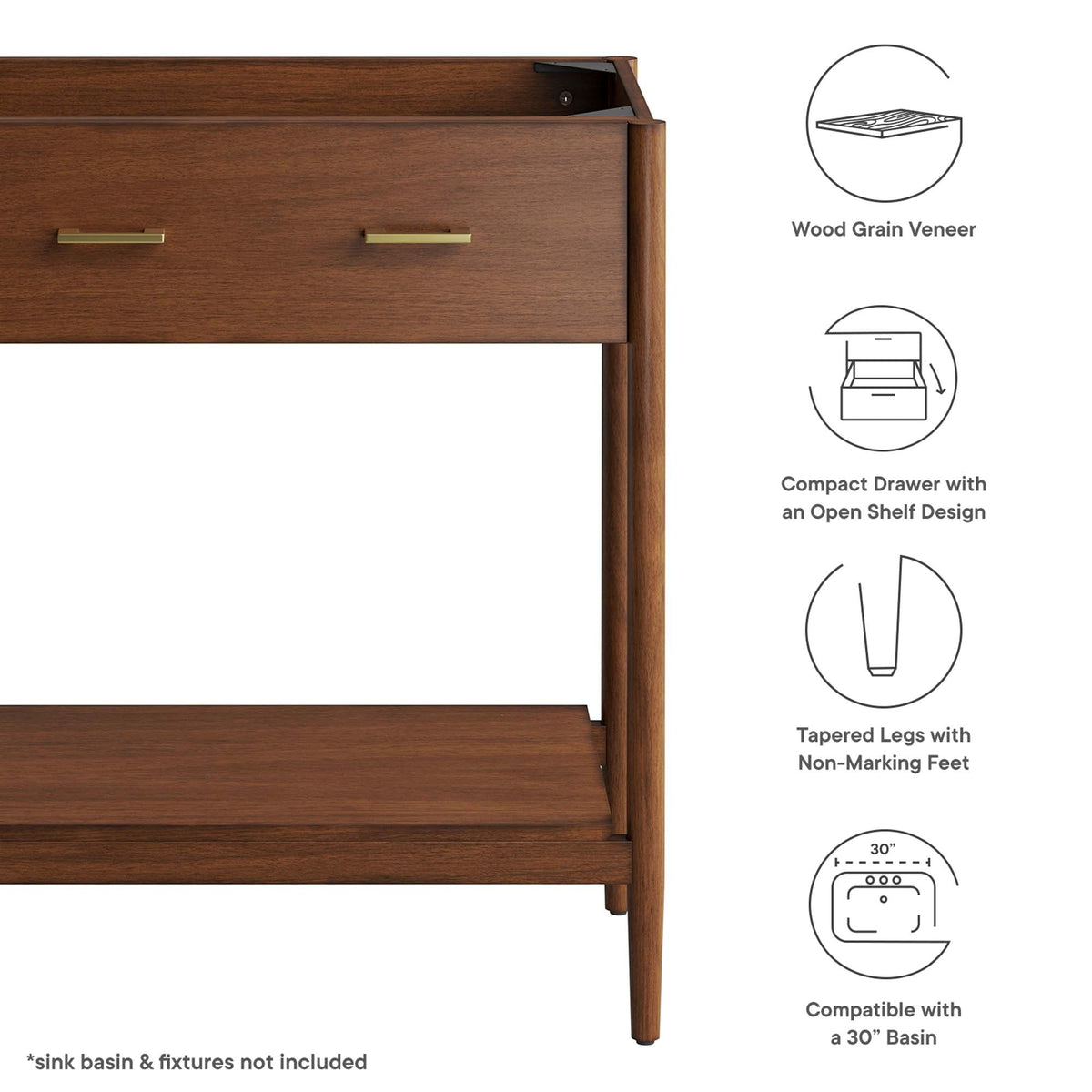Zaire 30" Bathroom Vanity Cabinet by Modway