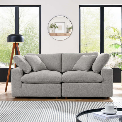 Commix Down Filled Overstuffed Boucle Fabric Loveseat by Modway