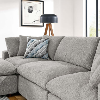 Commix 4-Piece Down Filled Overstuffed Boucle Fabric Sectional Sofa by Modway