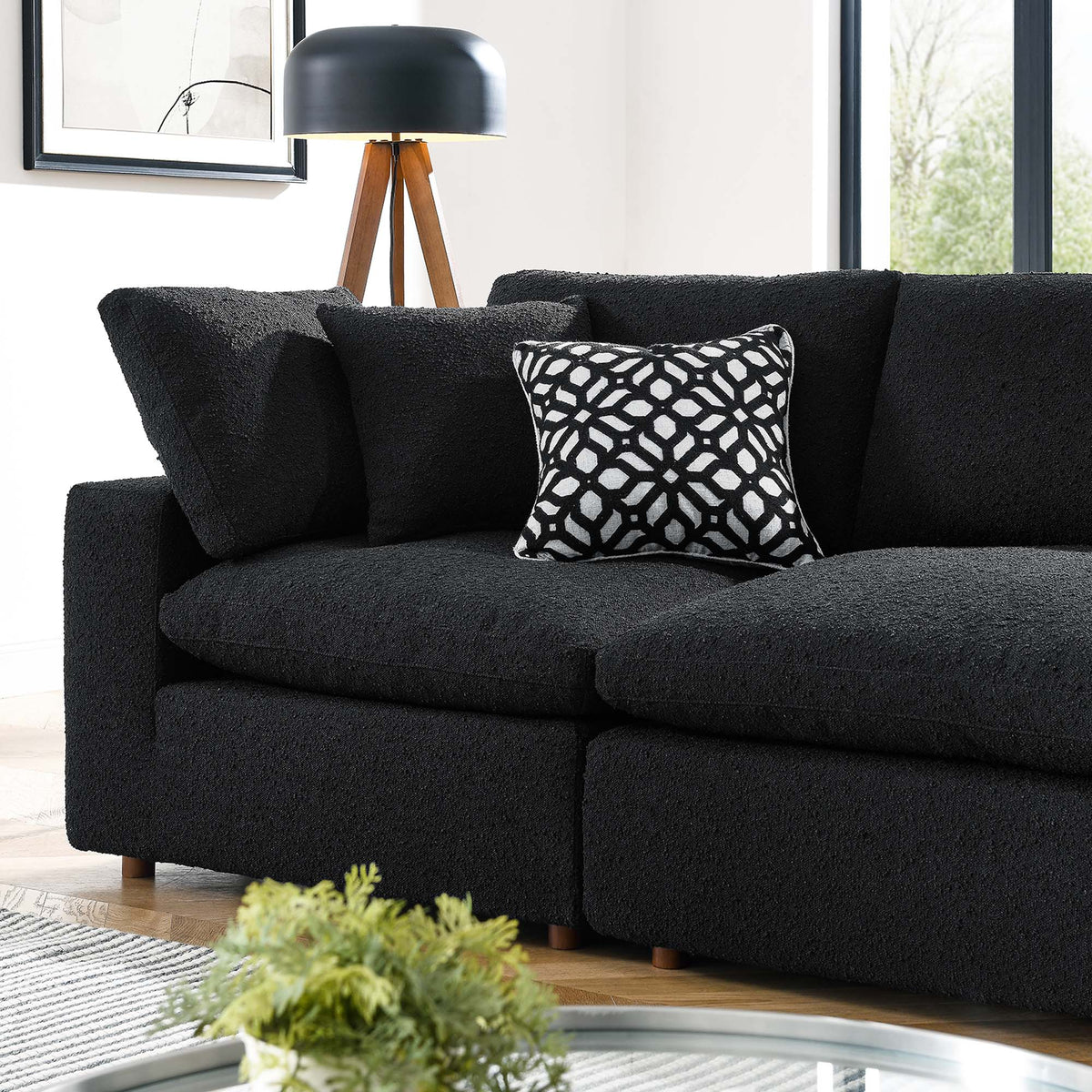 Commix Down Filled Overstuffed Boucle Fabric 4-Seater Sofa by Modway