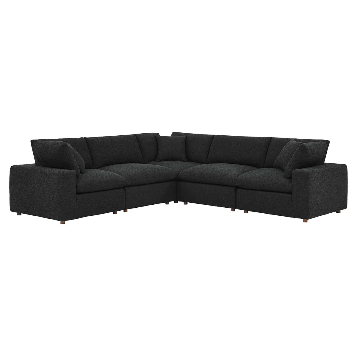 Commix 5-Piece Down Filled Overstuffed Boucle Sectional Sofa by Modway