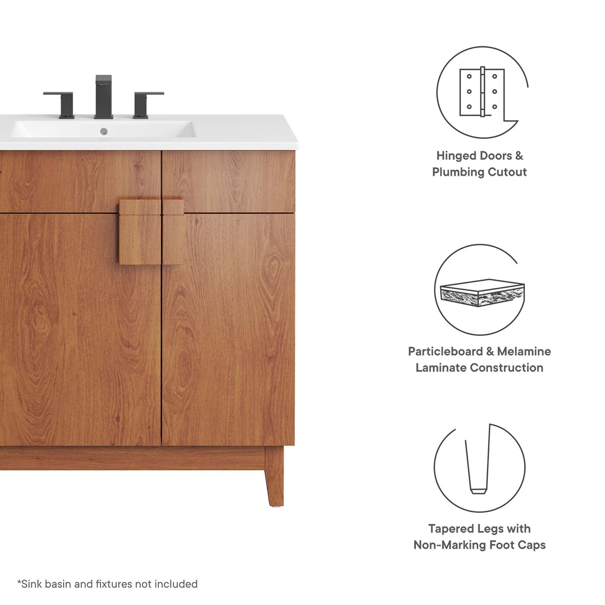 Miles 36" Bathroom Vanity Cabinet by Modway