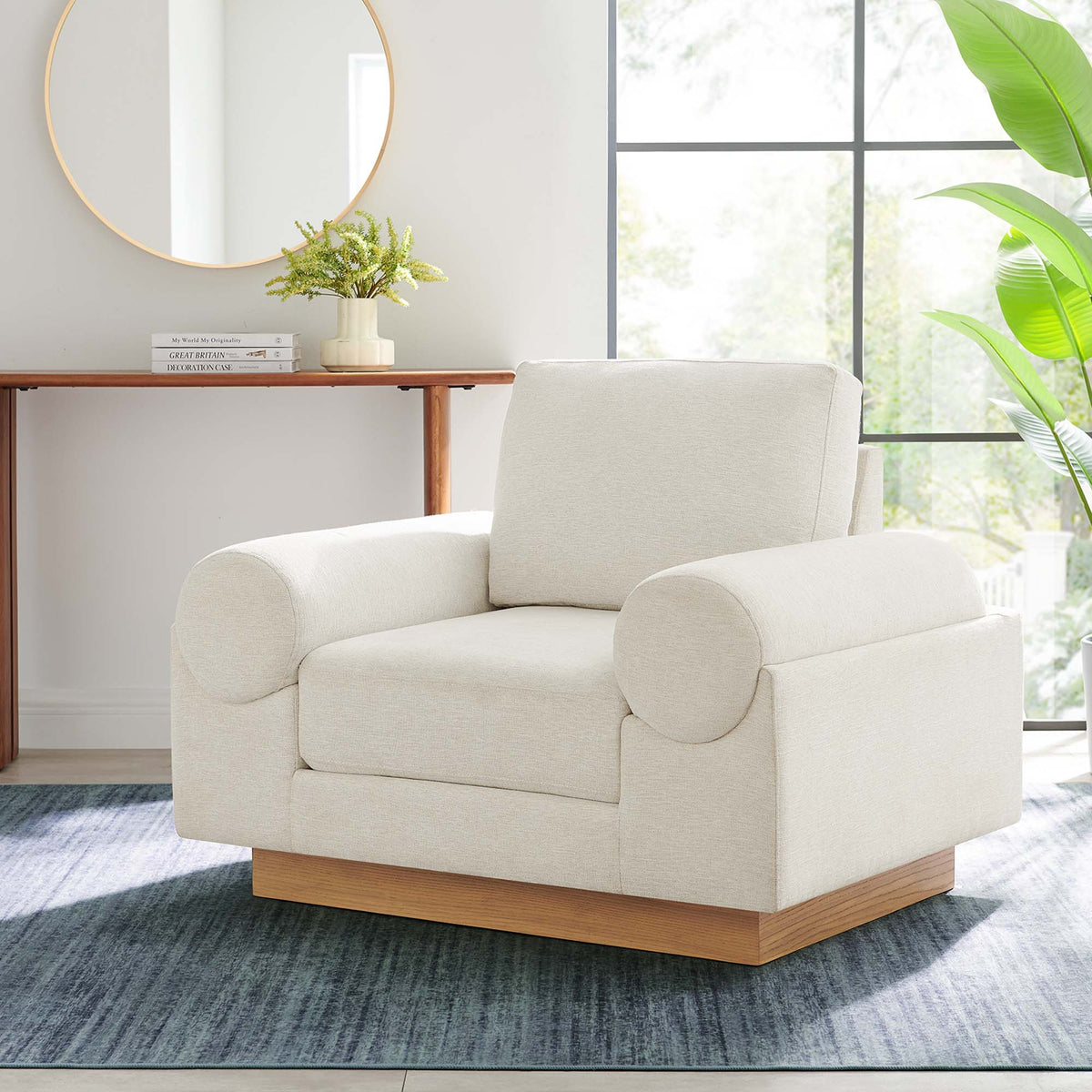 Oasis Upholstered Fabric Armchair by Modway