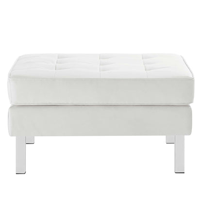 Loft Tufted Vegan Leather Sofa and Ottoman Set by Modway