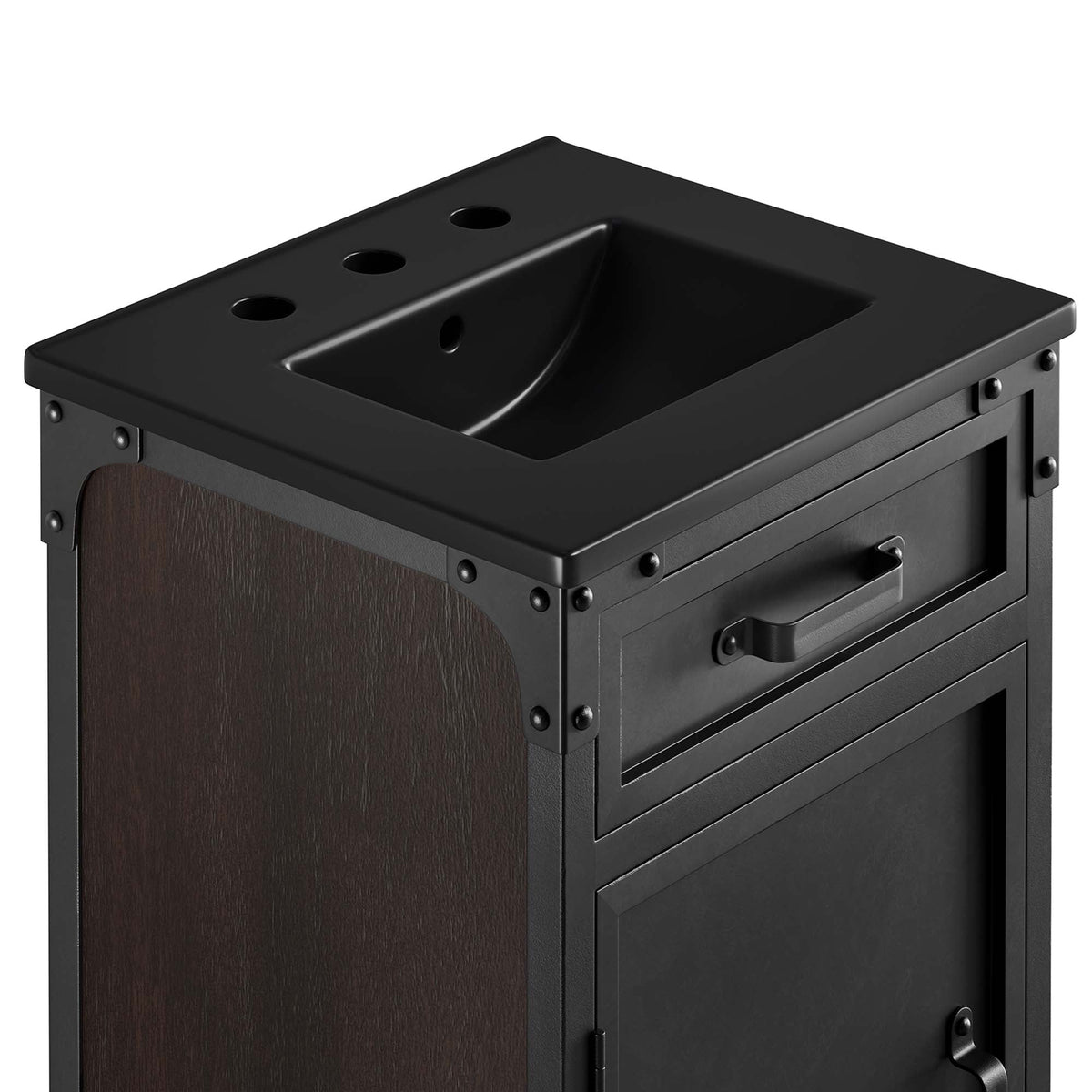 Steamforge 18" Bathroom Vanity by Modway - Black Black