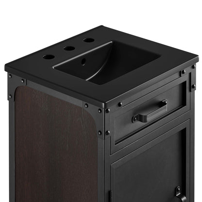 Steamforge 18" Bathroom Vanity by Modway - Black Black