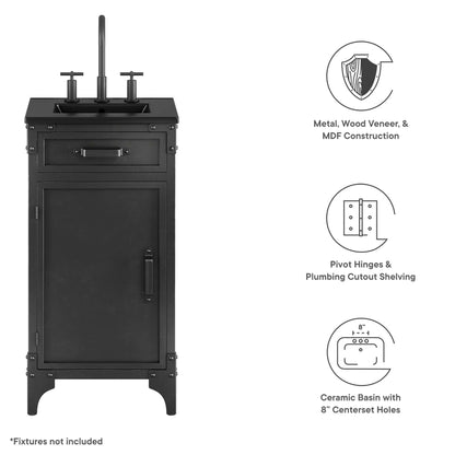 Steamforge 18" Bathroom Vanity by Modway - Black Black