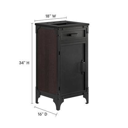 Steamforge 18" Bathroom Vanity by Modway - Black Black