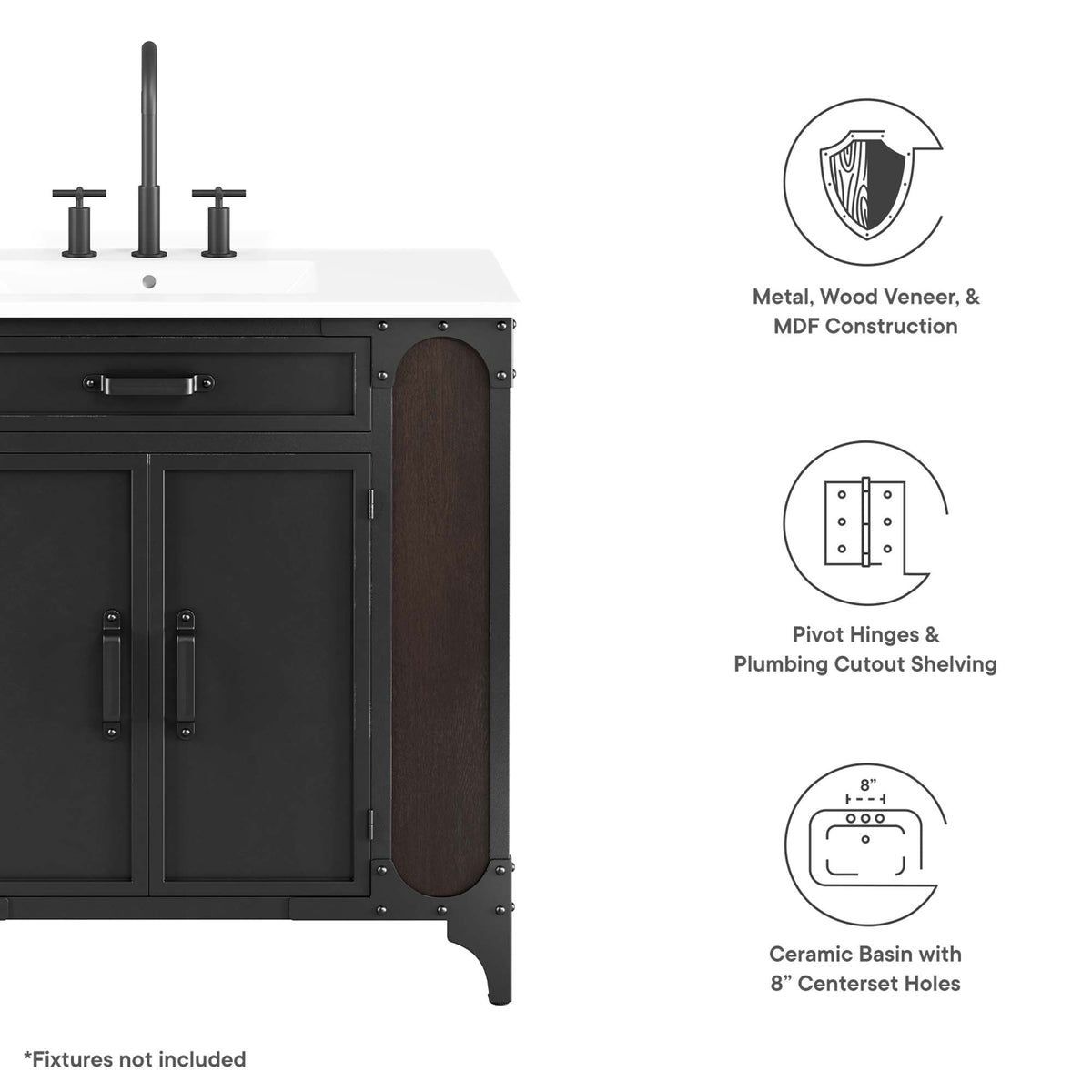 Steamforge 36" Bathroom Vanity by Modway - EEI-6417