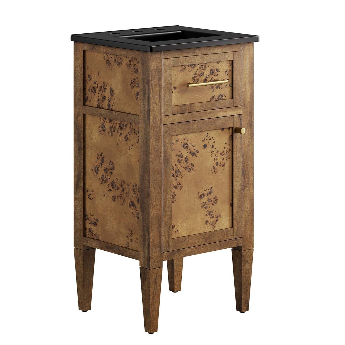 Elysian 18" Wood Bathroom Vanity by Modway - Black Brown