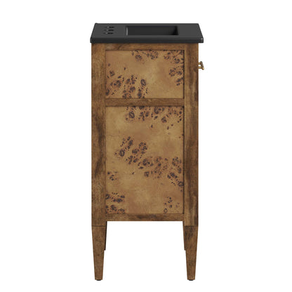 Elysian 18" Wood Bathroom Vanity by Modway - Black Brown