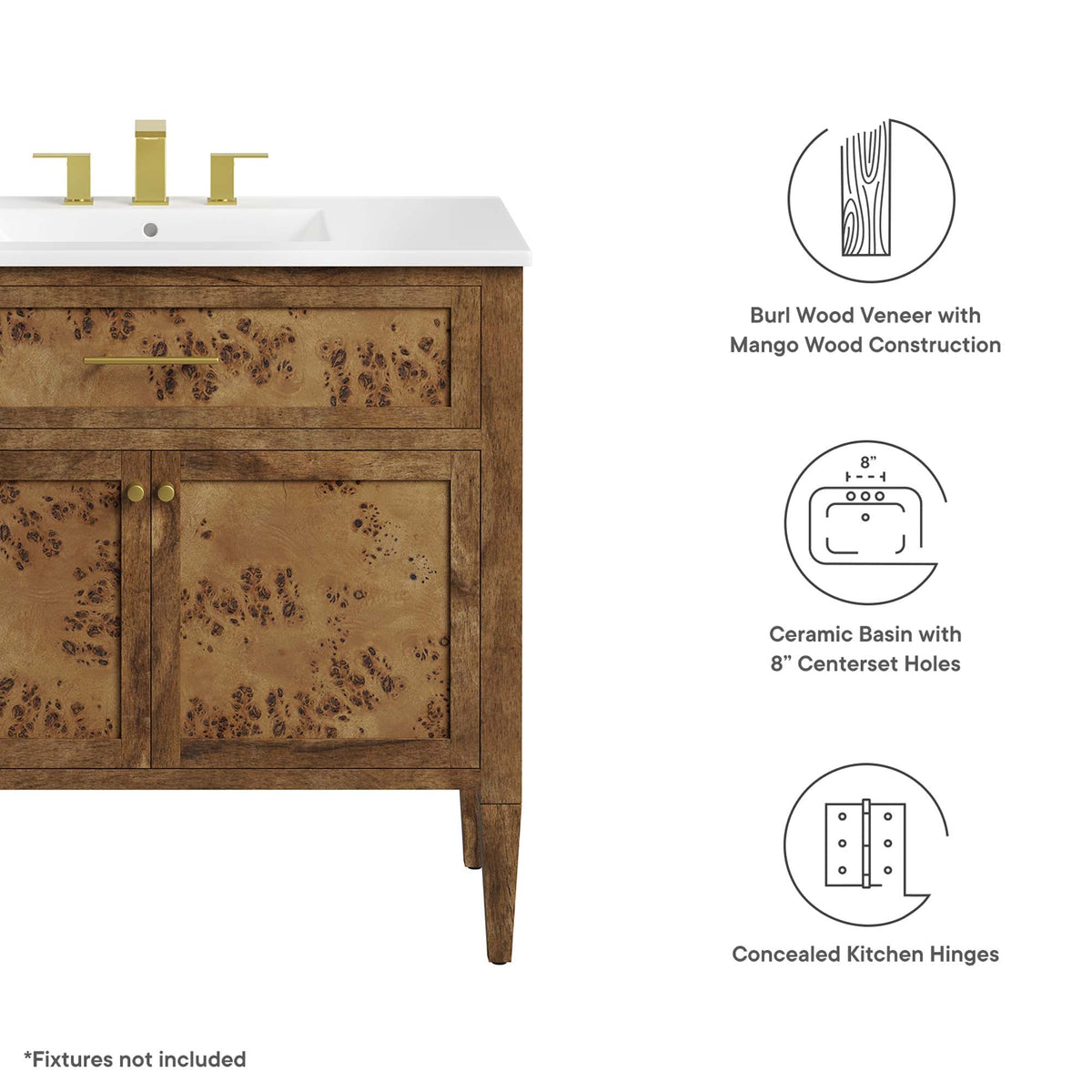 Elysian 36" Wood Bathroom Vanity by Modway - EEI-6448