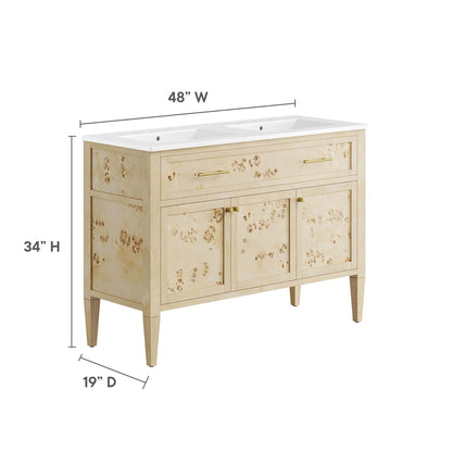 Elysian 48" Double Sink Bathroom Vanity by Modway