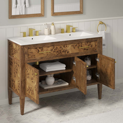 Elysian 48" Wood Double Sink Bathroom Vanity by Modway - EEI-6456