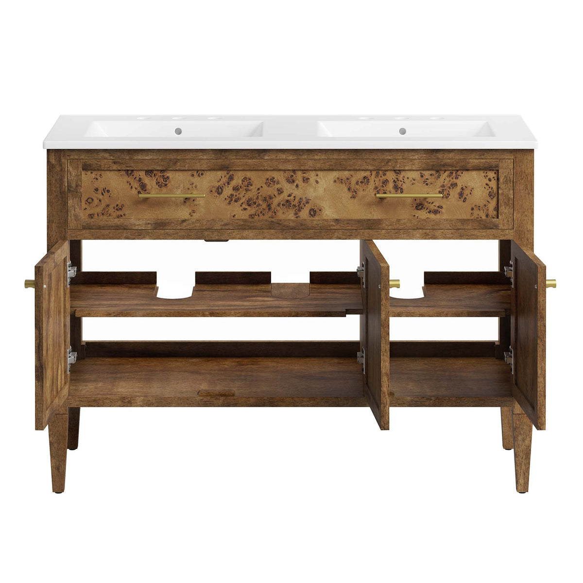 Elysian 48" Wood Double Sink Bathroom Vanity by Modway - EEI-6456