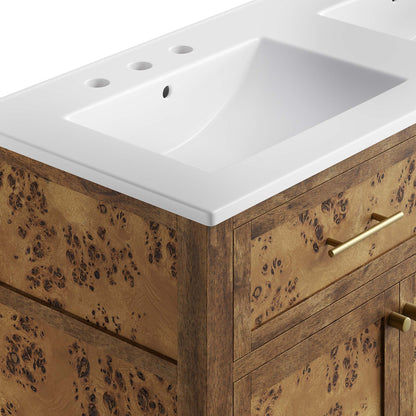 Elysian 48" Wood Double Sink Bathroom Vanity by Modway - EEI-6456