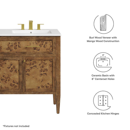 Elysian 48" Wood Double Sink Bathroom Vanity by Modway - EEI-6456