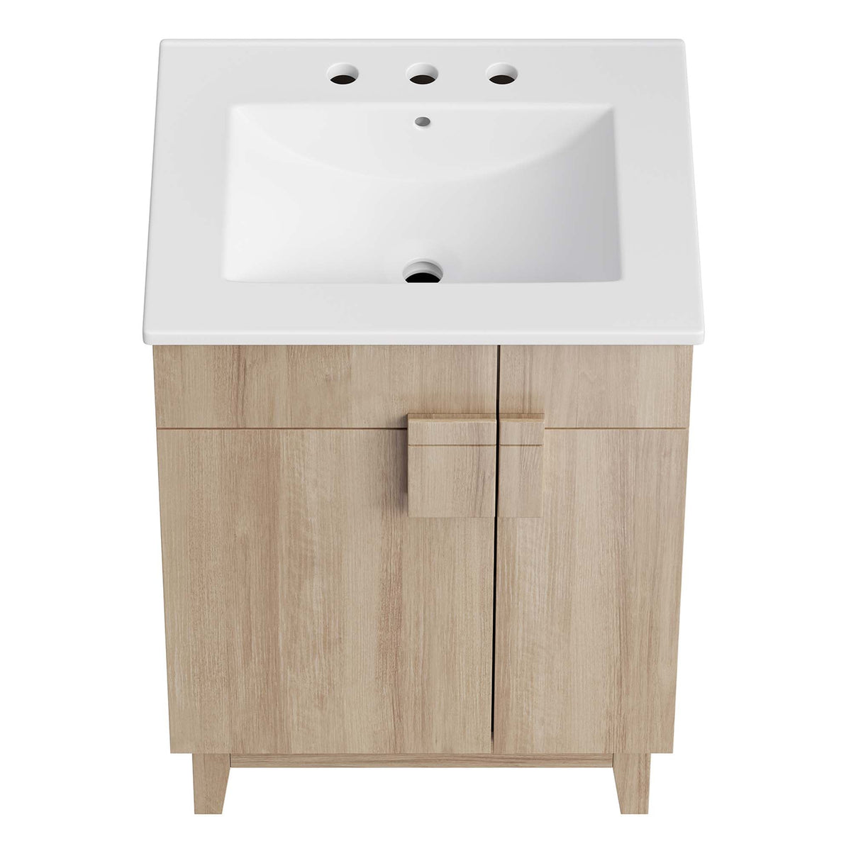 Miles 24" Bathroom Vanity by Modway - White Oak / White Walnut