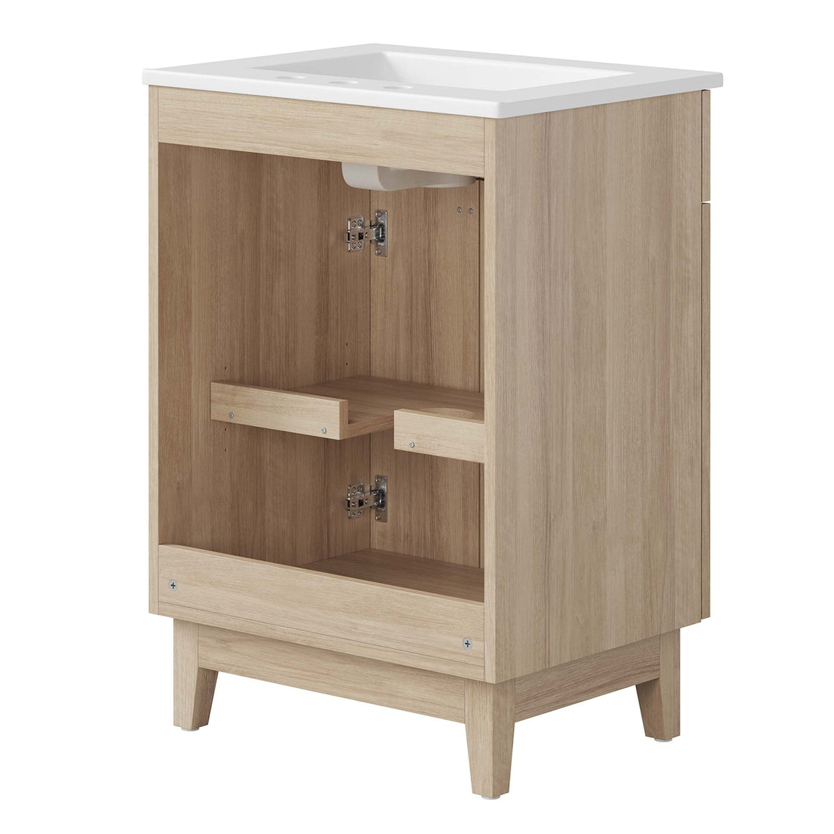 Miles 24" Bathroom Vanity by Modway - White Oak / White Walnut