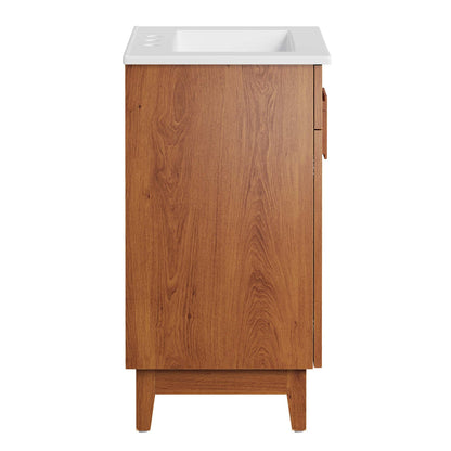Miles 24" Bathroom Vanity by Modway - White Oak / White Walnut