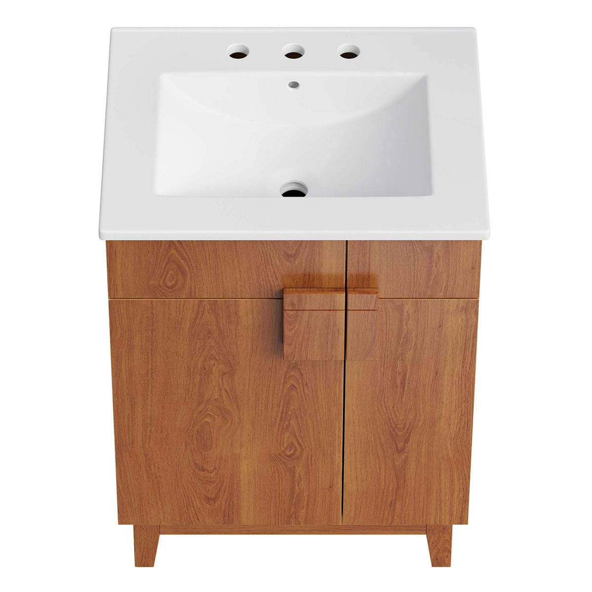 Miles 24" Bathroom Vanity by Modway - White Oak / White Walnut