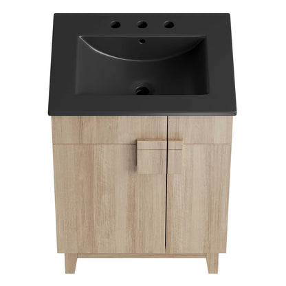 Miles 24" Bathroom Vanity by Modway - Black Oak / Black Walnut