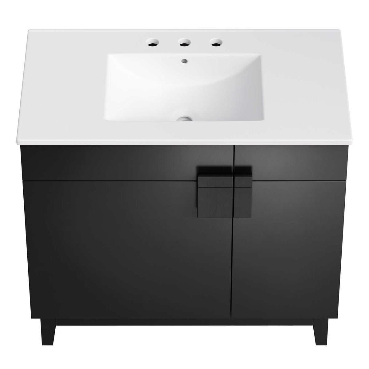 Miles 36" Bathroom Vanity by Modway - White Black / White Oak / White Walnut