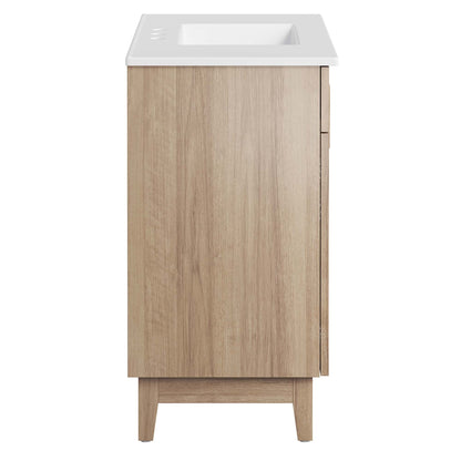 Miles 36" Bathroom Vanity by Modway - White Black / White Oak / White Walnut