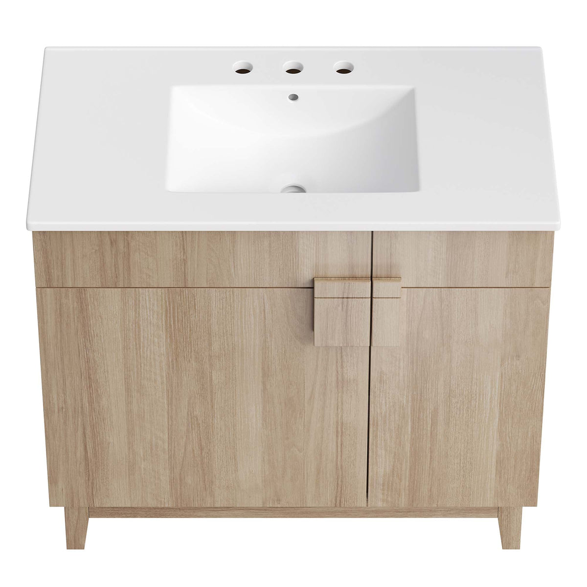 Miles 36" Bathroom Vanity by Modway - White Black / White Oak / White Walnut
