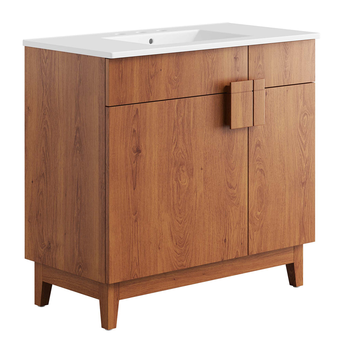 Miles 36" Bathroom Vanity by Modway - White Black / White Oak / White Walnut