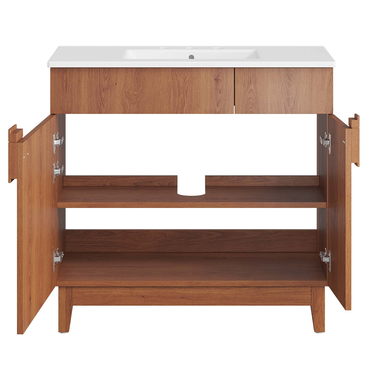 Miles 36" Bathroom Vanity by Modway - White Black / White Oak / White Walnut