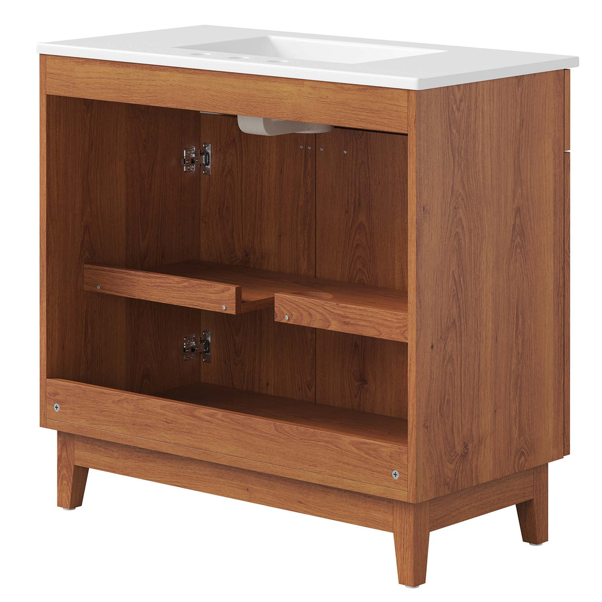 Miles 36" Bathroom Vanity by Modway - White Black / White Oak / White Walnut