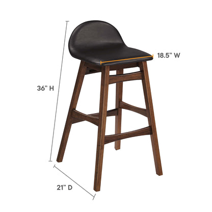 Juno Wood Bar Stool Set of 2 by Modway - Brown