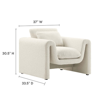 Waverly Boucle Upholstered Armchair by Modway
