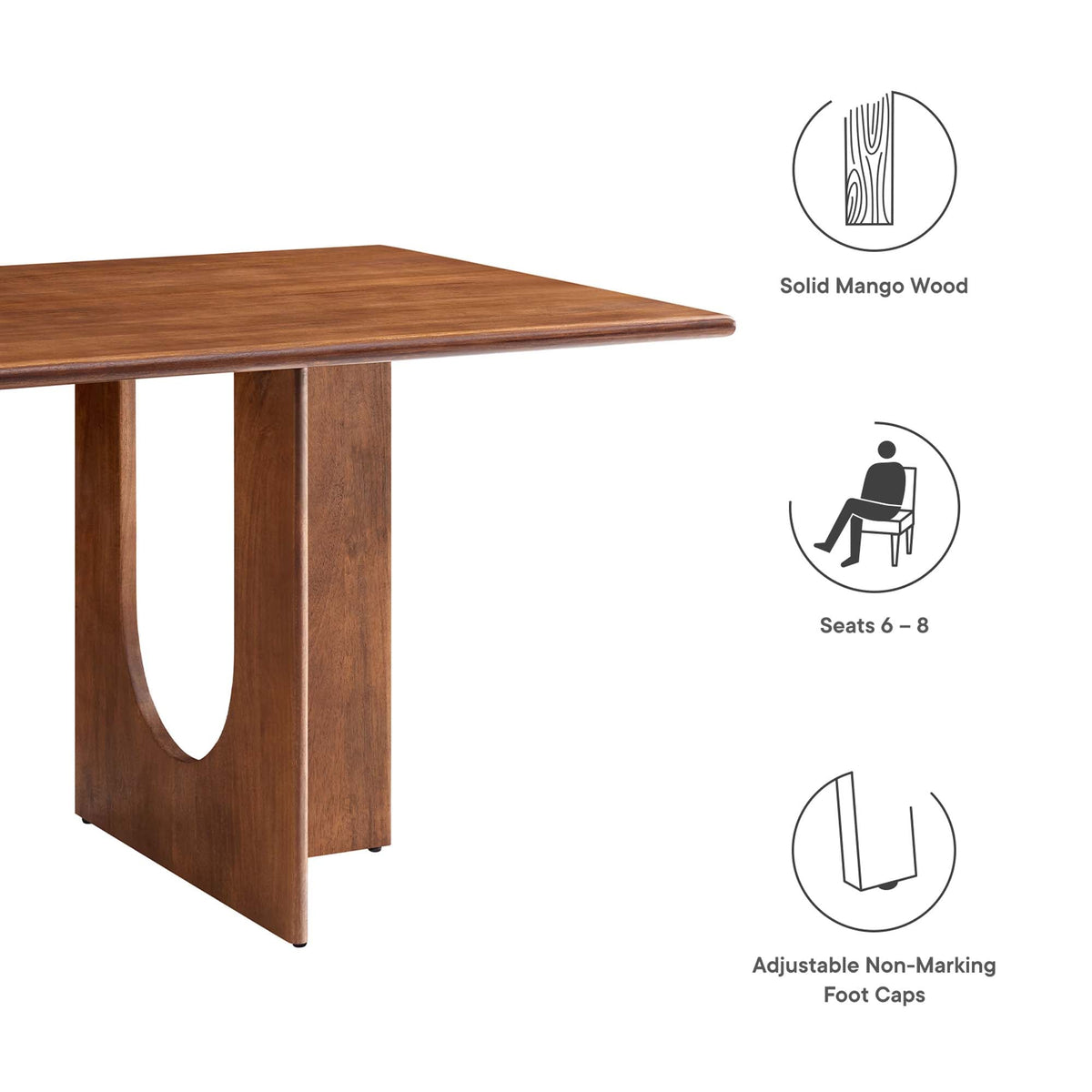 Rivian Rectangular 70" Wood Dining Table by Modway
