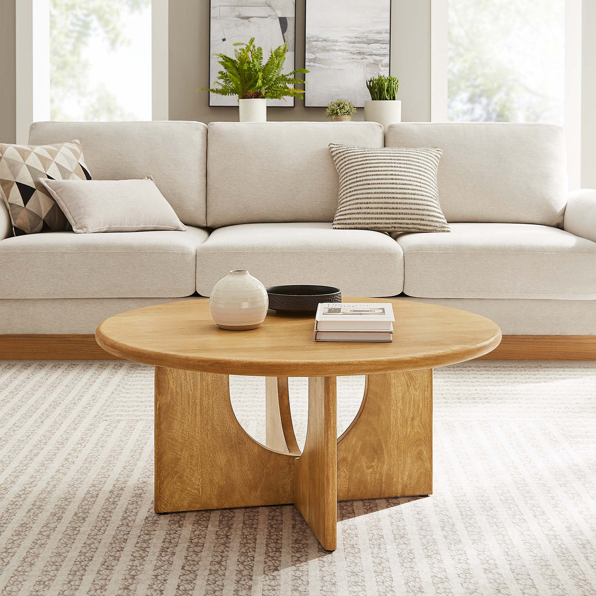 Rivian Round 34" Coffee Table by Modway