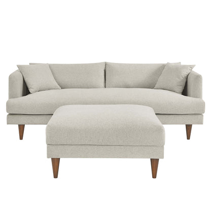 Zoya Down Filled Overstuffed Sofa and Ottoman Set by Modway
