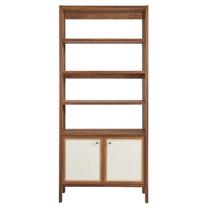 Capri 4-Shelf Wood Grain Bookcase by Modway